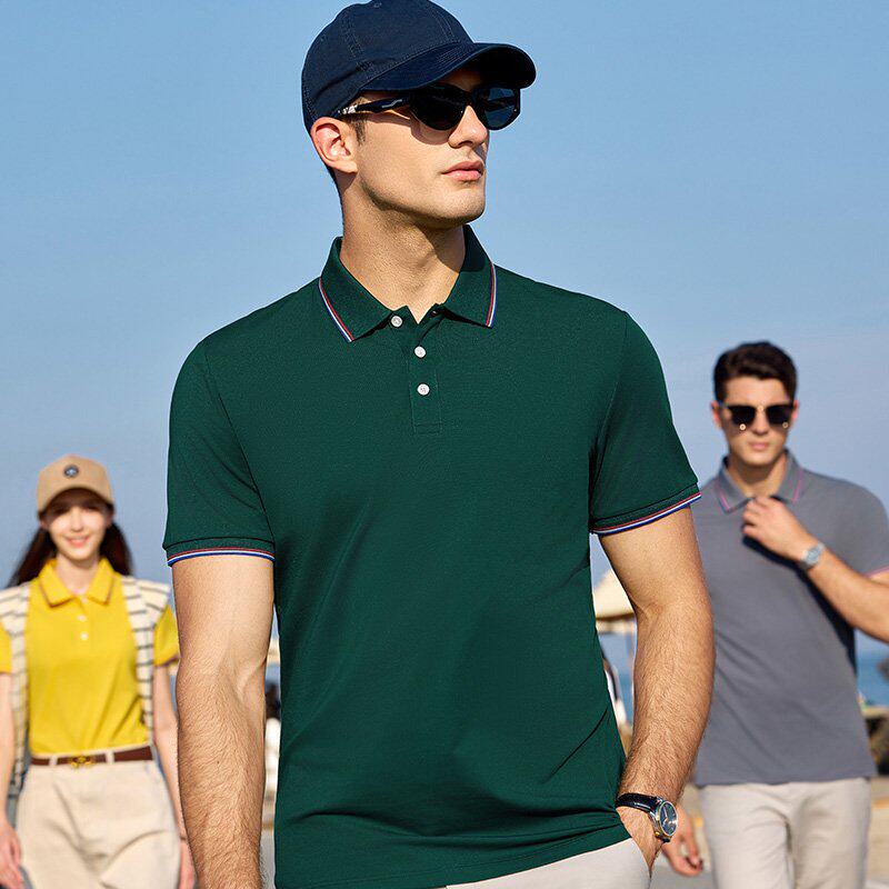 班赢乐2025男女polo衫定制T恤纯色夏季翻领短袖工作服广告衫工衣