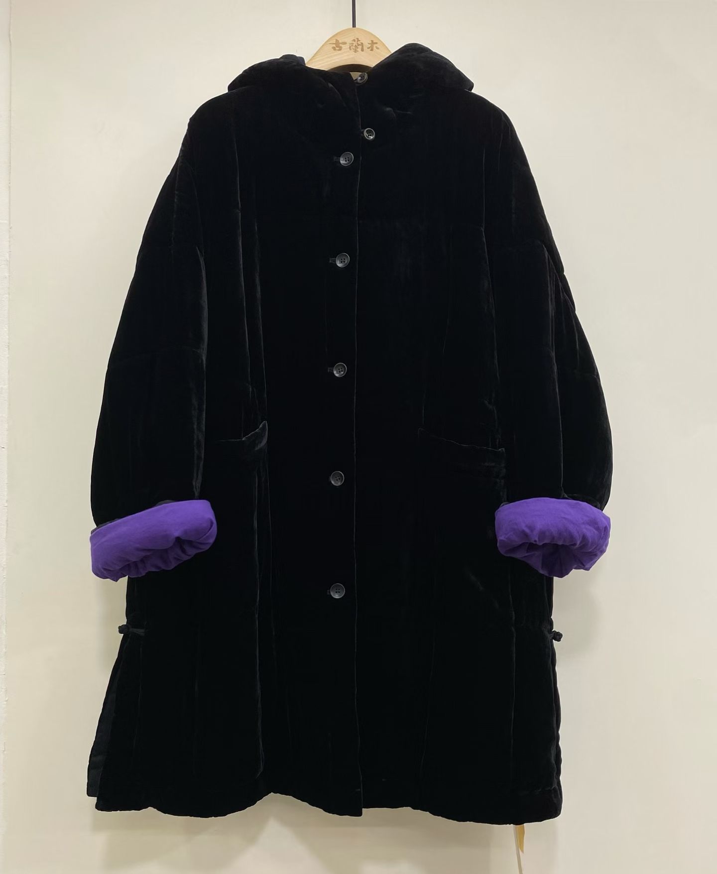 GLM古兰木3842高品真丝绒连帽休闲显瘦保暖棉衣  衣长82胸围138