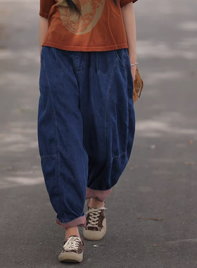 MMBL慢慢变蓝荼纯棉牛仔裤35996