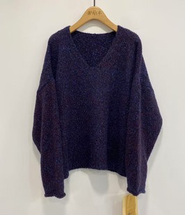 GLM古兰木S3527新款 衣长62胸围136 简约百搭V领上衣套头羊毛衫