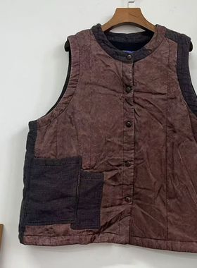 MMBL冬季高档丝棉马甲背心慢慢变蓝荼33682