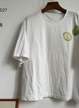 MMBL慢慢变蓝荼甜甜蜜蜜春夏文艺纯棉T恤332027 胸围120长61