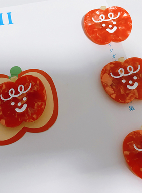 one one 原创设计 可爱小苹果发夹 边夹 刘海夹 装饰夹子