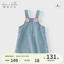 女童宝宝甜美裙子连衣裙童装 新款 戴维贝拉儿童牛仔背带裙2026春装