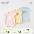 儿童连身衣 戴维贝拉A类婴儿衣服新生儿连体衣男宝哈衣女宝宝套装