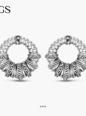 MGS/曼古银盖亚之眼925银耳环耳钉女士耳饰小众设计轻奢首饰高级