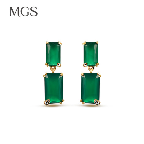 MGS/曼古银925银玛瑙耳钉