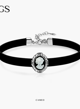 曼古银白贝黑玛瑙项圈女