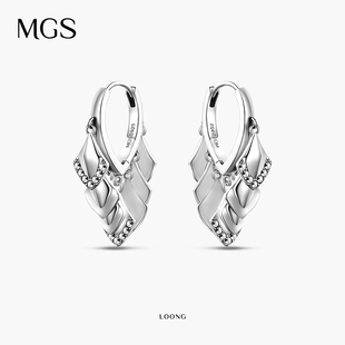 曼古銀靈龍系列S925純銀耳釘耳環(huán)耳墜新中式 MGS 高級(jí)設(shè)計(jì)感耳飾