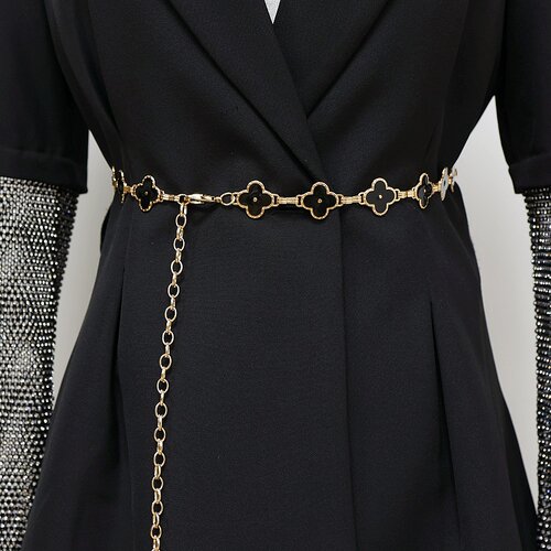 腰带金属夏季拼接链条简约风