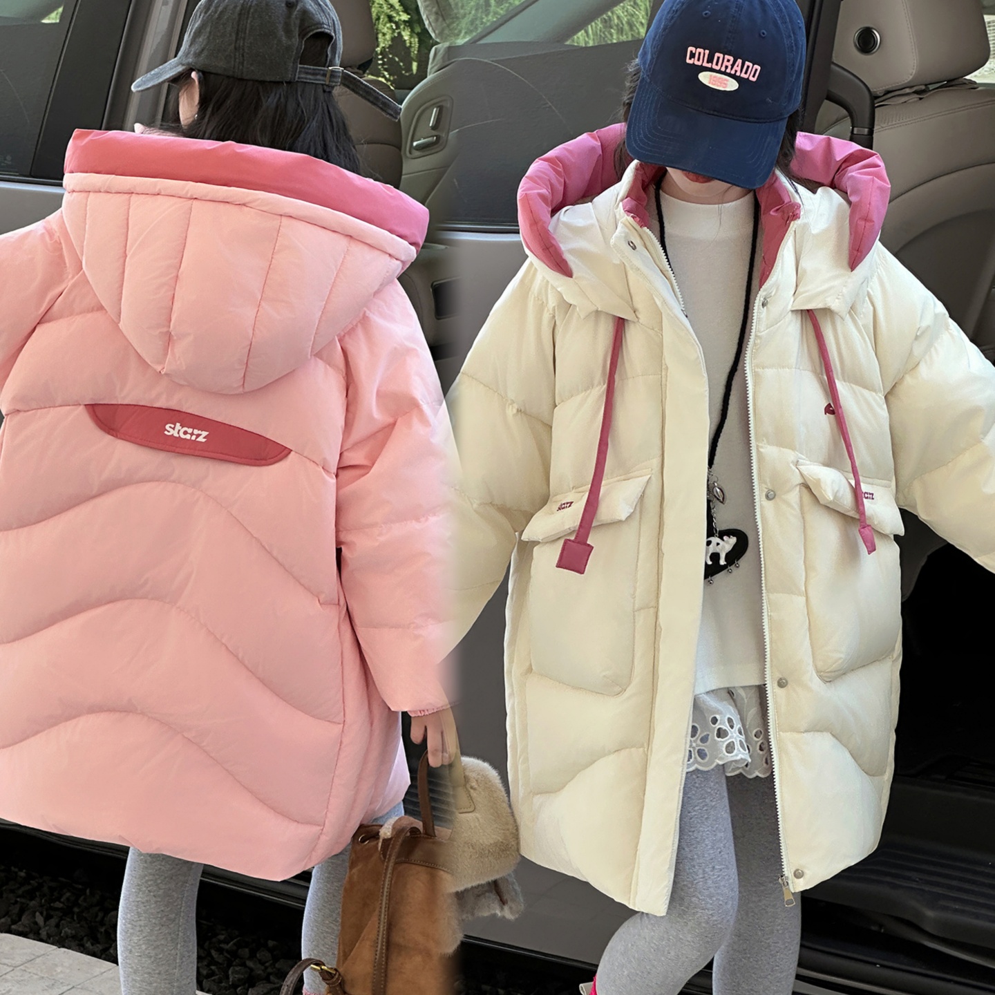 女童冬季加厚中长款羽绒棉棉服潮