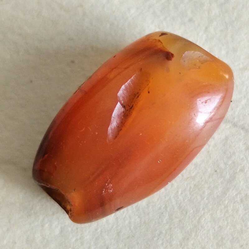 古代珠子藏式小元素配饰老玛瑙龟背勒子大孔道红玛瑙背云diy散珠