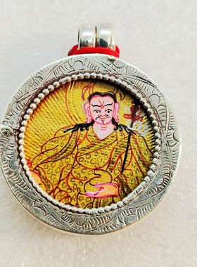 纯银嘎乌盒手绘唐卡微唐智慧事业