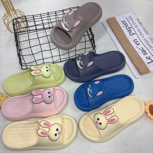 居乐多大童卡通厚底浴室凉拖
