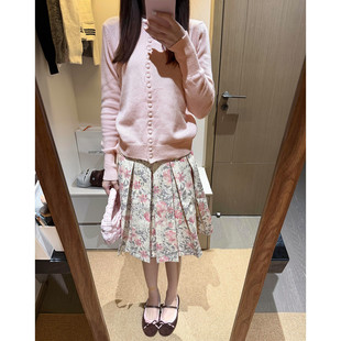 碎花半裙套装 粉色针织衫 2026超火减龄穿搭一整套连衣裙子女早春季
