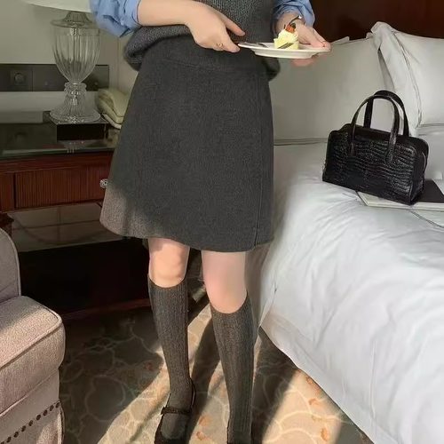 加长50cm遮肉韩系高级感a字裙