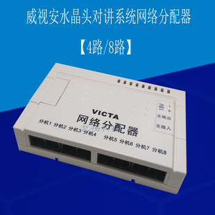 威视安VICTA对讲网线制网络视频语音分配器解码 器V8