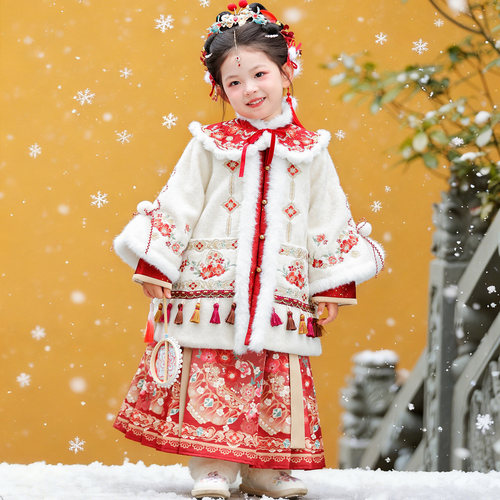 女童古装拜年服冬季汉服