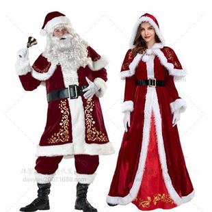 圣诞老人服装2025新款表演服圣诞节男女欧美狂欢女王舞会派对服