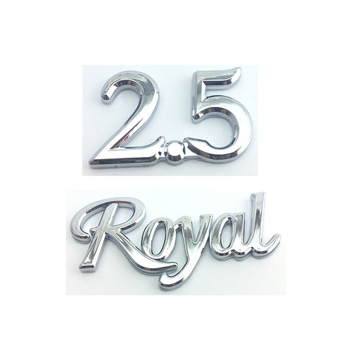 05-12年老款皇冠车标 2.5 ROYAL英文字母车标后备尾箱排量贴标志