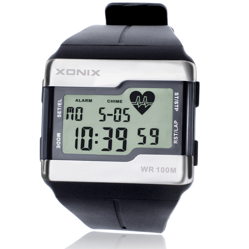 XONIX精准男士经典潮流多功能户外防水游泳计时心率测量手表HRM1