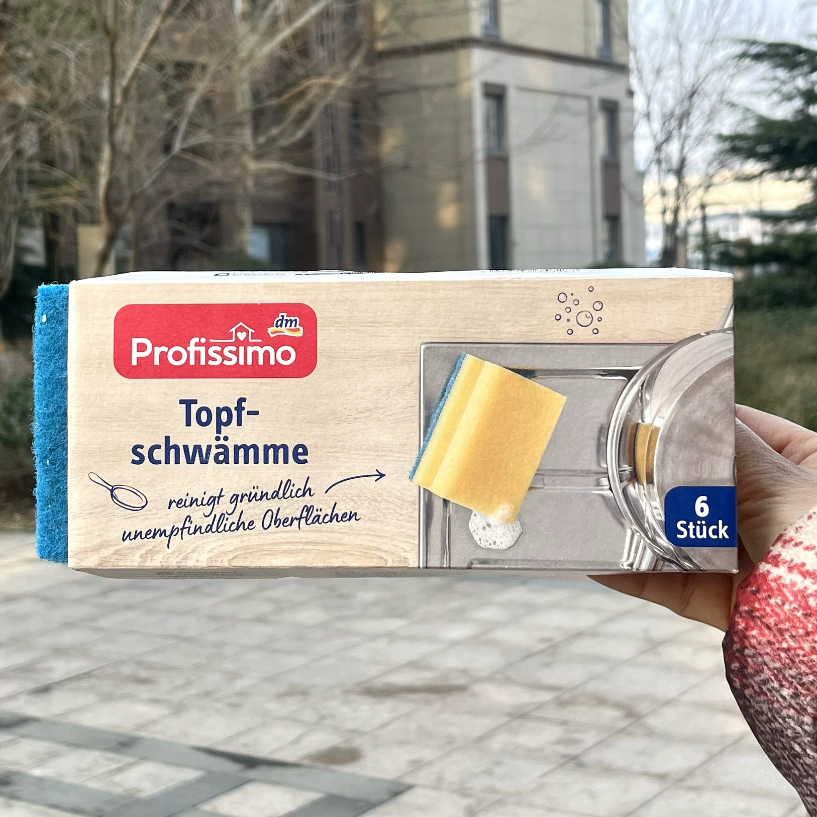 德国DM profissimo洗碗海绵块刷锅具双面清洁擦厨房多用百洁布6只
