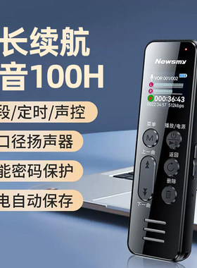 2024新纽曼W9录音笔专业高清降噪便携长续航上课会议转文字录音器