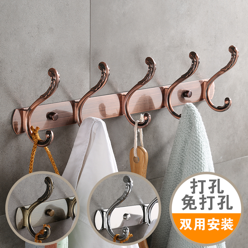 衣钩排钩墙壁挂钩壁挂毛巾卫生间