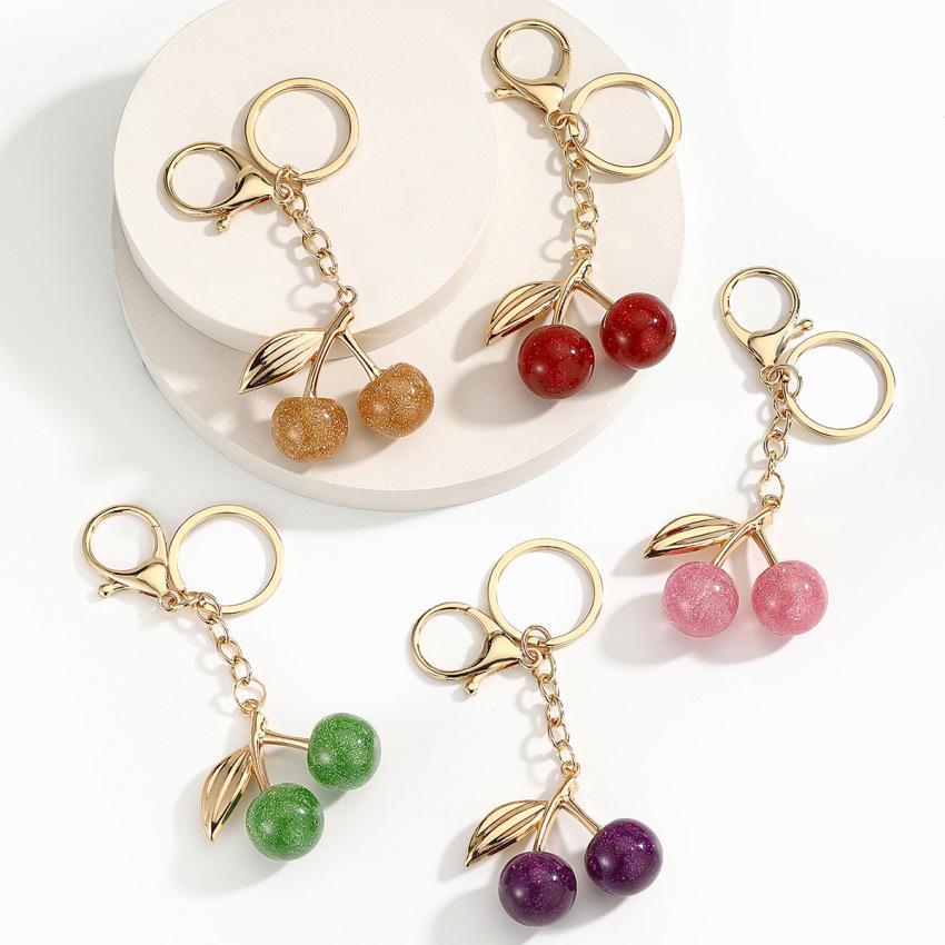 一手汽车货源爆款时尚包包樱桃钥匙扣挂饰装饰挂件