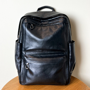 旅行商务大容量真皮双肩包男士 头层牛皮背包男包双肩电脑包书包