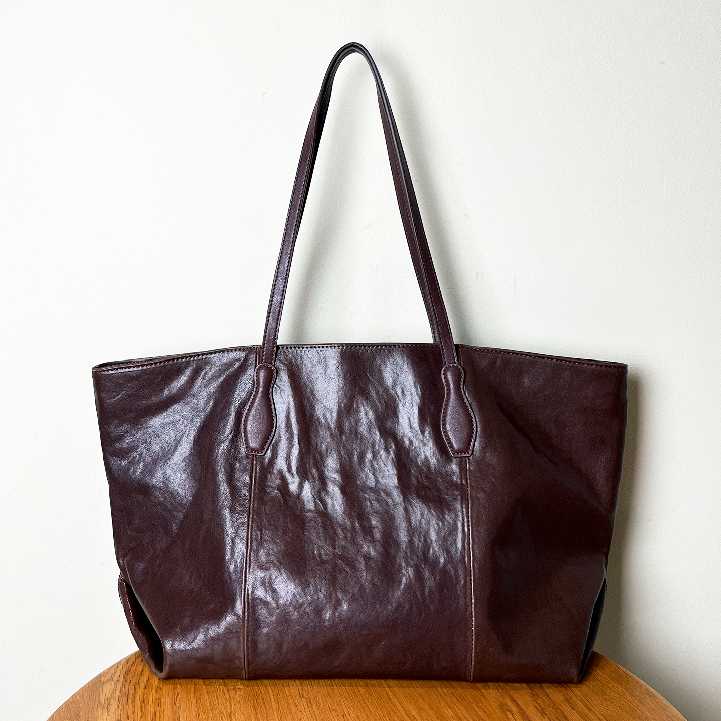 通勤植鞣皮托特包真皮女包大包