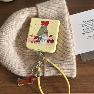 pocket2挂绳OPPO 5硬壳华为purax n3flip荣耀Vflip2 圣诞节礼物可爱挂饰适用小米Mixflip2手机壳三星Zflip7