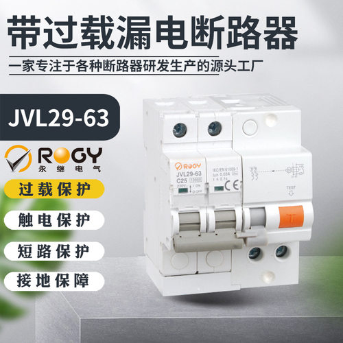 RCBO过载漏电保护断路器 A型工业直流脉动防止触电断路器批发
