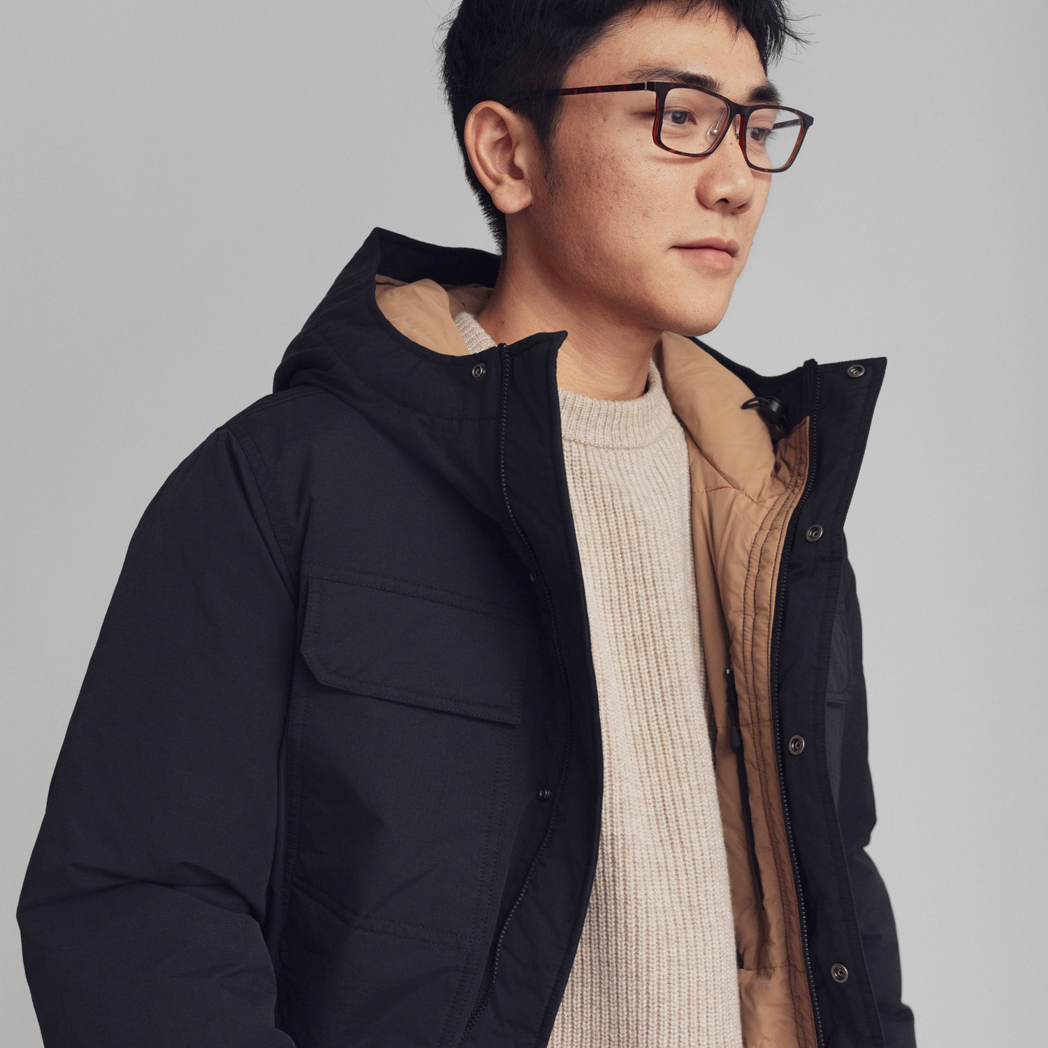 ARBA高级通勤防泼中长款鹅羽绒服