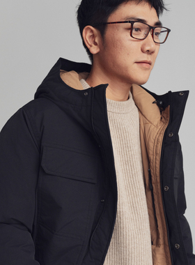 Arba设计 C18 冬高级轻通勤户外防水防风中长重磅鹅绒羽绒服外套