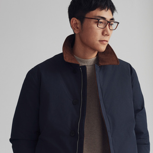 高级轻通勤抗皱防水重磅鹅绒羽绒服夹克复古猎装 C21 Arba设计