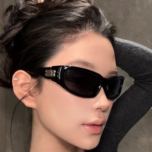 弗瑞姆眼镜弧线造型镜框猫眼型镜片运动散步拍照百搭男女同款 341