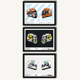 维特尔简森巴顿诺里斯里卡多头盔海报一级方程式赛车装饰画F1挂画
