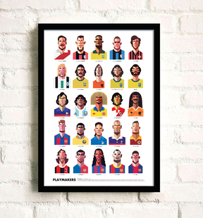 足球群星马拉多纳巴乔梅西体育海报装饰画实木有框画挂画壁画墙画