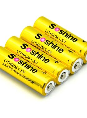 Soshine AA 5号3000毫安1.5V Lithium 一次性不充电锂电池