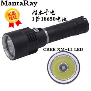 进口CREE 磁控无级调光原装 LED强光100米潜水手电筒18650