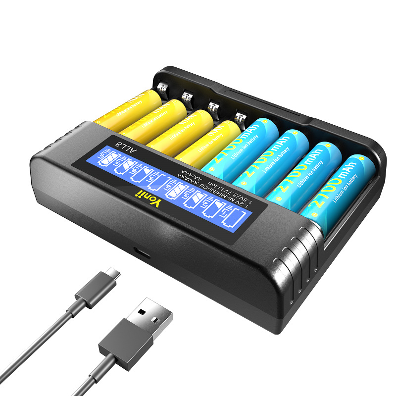 镍氢1.5V锂电3.7V5号7号8槽充电