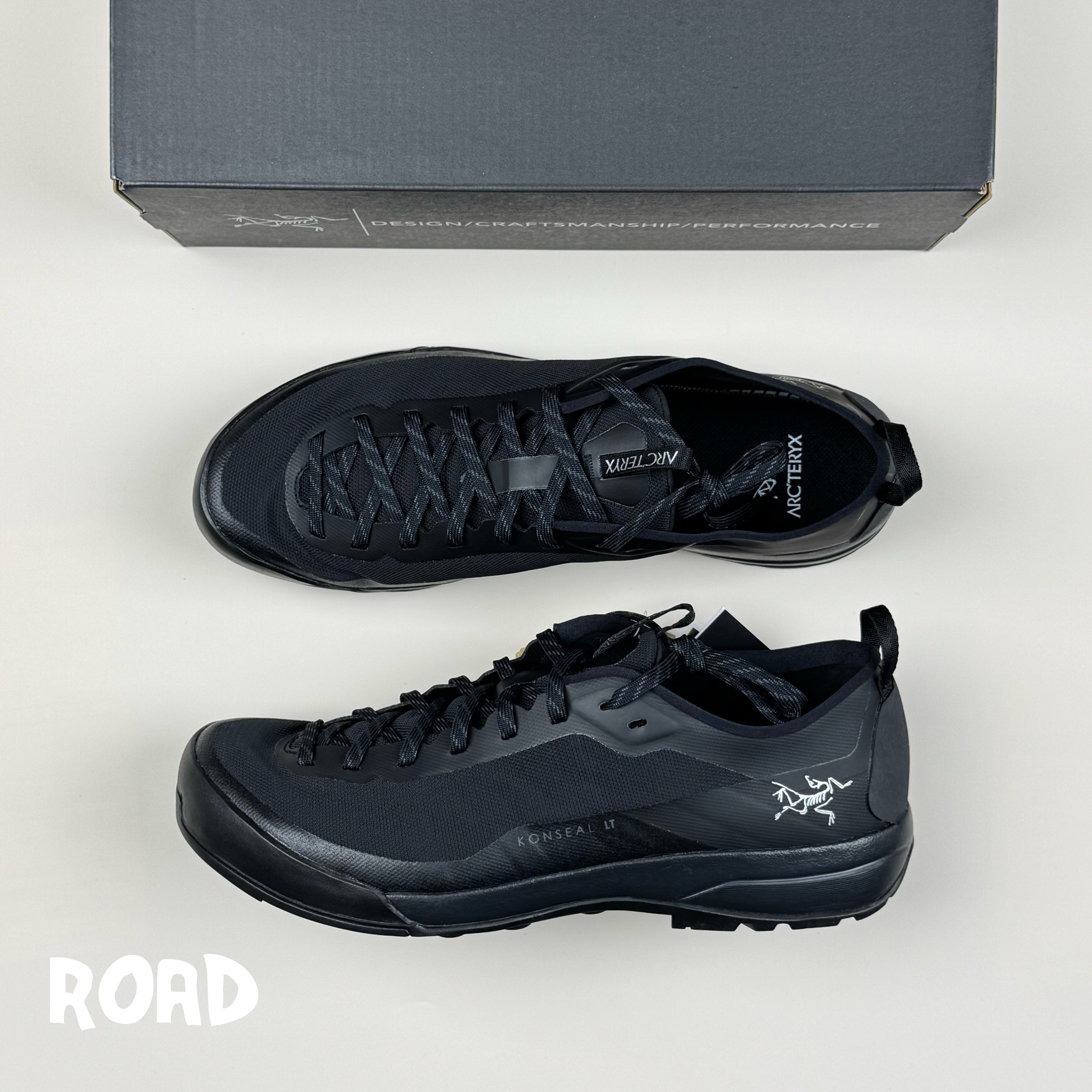 始祖鸟 Arc'teryx  Konseal Lt 轻量黑色低帮徒步男子休闲鞋