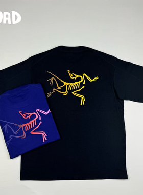 始祖鸟Arc'teryx  Kragg Cotton 彩标厚棉短袖T恤