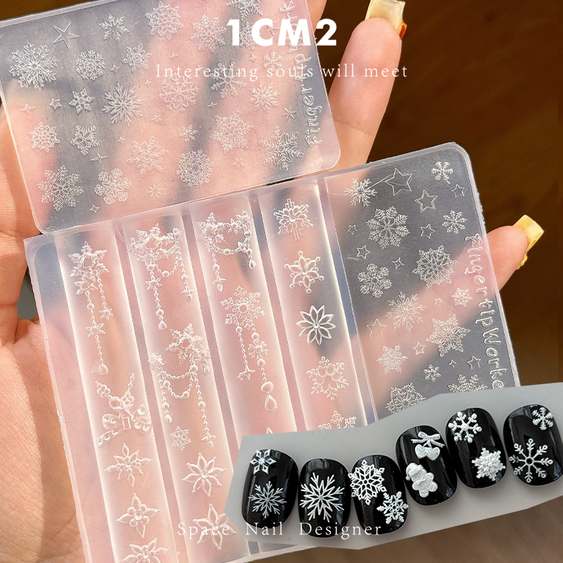 猪猪圣诞雪花模具指甲饰品