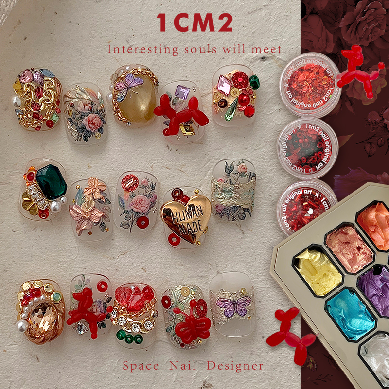 1CM2原创美甲新年饰品材料指甲