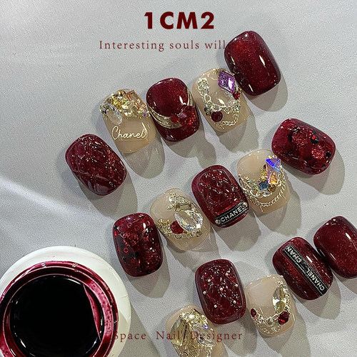 1CM2原创美甲甲油胶红色
