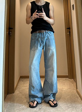 冰川蓝凉感冰丝牛仔裤  501-1-Y1033-P65 控价89