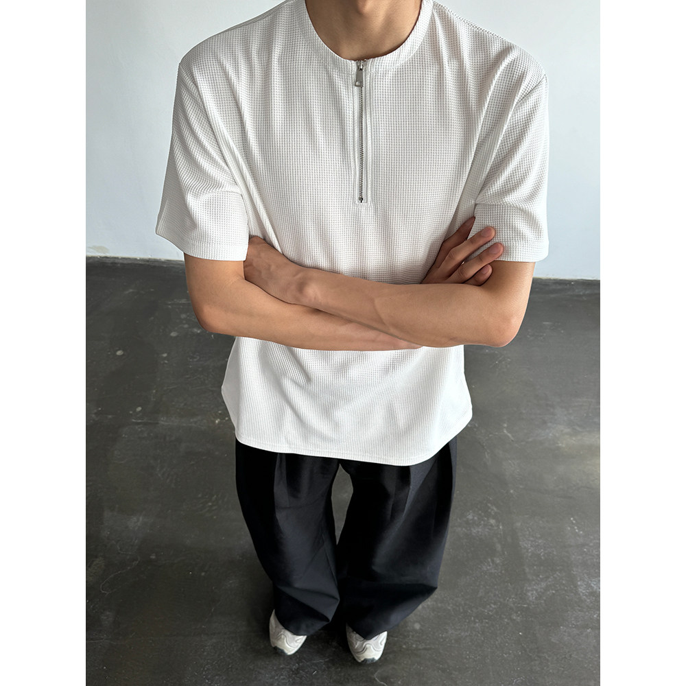 拉链短袖T恤501-1-T180-P2038,男装T恤,星座501-1