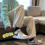 华夫格加绒休闲卫裤男女同款501-1，男装休闲裤，星座501-1